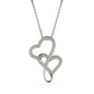 Gift for Granddaughter, Christmas Gift for Granddaughter, From Granddad, From Grandmother, Grandchild Gift, Double Heart Necklace. 221c
