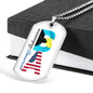 Bahamian American Dog Tag Chain. Military Style Chain. 134a - Family In Print