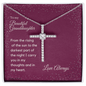 Gift for Granddaughter, Graduation Gift for Granddaughter, Granddaughter Birthday, From Granddad, From Grandmother, Grandchild Gift, Cross Necklace. 293d