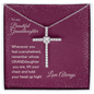 Gift for Granddaughter, Graduation Gift for Granddaughter, Granddaughter Birthday, From Granddad, From Grandmother, Grandchild Gift, Cross Necklace. 293a