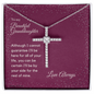 Gift for Granddaughter, Graduation Gift for Granddaughter, Granddaughter Birthday, From Granddad, From Grandmother, Grandchild Gift, Cross Necklace. 293c
