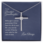 Gift for Granddaughter, Graduation Gift for Granddaughter, Granddaughter Birthday, From Granddad, From Grandmother, Grandchild Gift, Cross Necklace. 292c