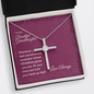 Gift for Granddaughter, Graduation Gift for Granddaughter, Granddaughter Birthday, From Granddad, From Grandmother, Grandchild Gift, Cross Necklace. 293a