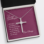 Gift for Granddaughter, Graduation Gift for Granddaughter, Granddaughter Birthday, From Granddad, From Grandmother, Grandchild Gift, Cross Necklace. 293c