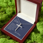 Gift for Granddaughter, Graduation Gift for Granddaughter, Granddaughter Birthday, From Granddad, From Grandmother, Grandchild Gift, Cross Necklace. 292c