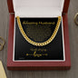 To My Husband Chain, Gift for Husband Birthday. Anniversary Gift, From Wife, Husband Christmas Gift. Cuban Link Chain. 241a