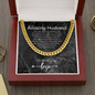 To My Husband Chain, Gift for Husband Birthday. Anniversary Gift, Husband Valentine's Day Gift. Father’s Day Gift, Cuban Cable Chain. 257b