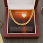To My Soulmate Chain, Gift for Soulmate Birthday. Engagement Gift, Valentine's Day Gift. Soulmate Birthday Gift. Cuban Cable Chain 255d