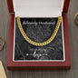 To My Husband Chain, Gift for Husband Birthday. Anniversary Gift, From Wife, Husband Christmas Gift. Cuban Link Chain. 241b