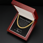 To My Fiancee Chain, Gift for Fiancee Birthday. Engagement Gift, Fiancee Valentine's Day Gift. Fiancee Birthday Gift. Cuban Cable Chain 254a