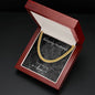 To My Husband Chain, Gift for Husband Birthday. Anniversary Gift, From Wife, Husband Christmas Gift. Cuban Link Chain. 241b