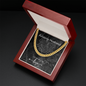 To My Husband Chain, Gift for Husband Birthday. Anniversary Gift, Husband Valentine's Day Gift. Father’s Day Gift, Cuban Cable Chain. 257b