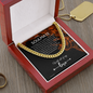 To My Soulmate Chain, Gift for Soulmate Birthday. Engagement Gift, Valentine's Day Gift. Soulmate Birthday Gift. Cuban Cable Chain 255f
