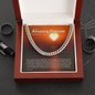 To My Fiancee Chain, Gift for Fiancee Birthday. Engagement Gift, Fiancee Valentine's Day Gift. Fiancee Birthday Gift. Cuban Cable Chain 254d