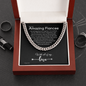 To My Fiancee Chain, Gift for Fiancee Birthday. Engagement Gift, Fiancee Valentine's Day Gift. Fiancee Birthday Gift. Cuban Cable Chain 254a
