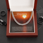 To My Soulmate Chain, Gift for Soulmate Birthday. Engagement Gift, Valentine's Day Gift. Soulmate Birthday Gift. Cuban Cable Chain 255d