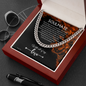 To My Soulmate Chain, Gift for Soulmate Birthday. Engagement Gift, Valentine's Day Gift. Soulmate Birthday Gift. Cuban Cable Chain 255f