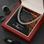To My Fiancee Chain, Gift for Fiancee Birthday. Engagement Gift, Fiancee Valentine's Day Gift. Fiancee Birthday Gift. Cuban Cable Chain 254f