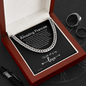 To My Fiancee Chain, Gift for Fiancee Birthday. Engagement Gift, Fiancee Valentine's Day Gift. Fiancee Birthday Gift. Cuban Cable Chain 254a