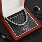 To My Fiancee Chain, Gift for Fiancee Birthday. Engagement Gift, Fiancee Valentine's Day Gift. Fiancee Birthday Gift. Cuban Cable Chain 254b