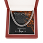 To My Fiancee Chain, Gift for Fiancee Birthday. Engagement Gift, Fiancee Valentine's Day Gift. Fiancee Birthday Gift. Cuban Cable Chain 254f