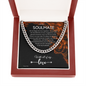 To My Soulmate Chain, Gift for Soulmate Birthday. Engagement Gift, Valentine's Day Gift. Soulmate Birthday Gift. Cuban Cable Chain 255f