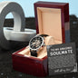 To My Soulmate Watch, Romantic Gift for Your Man, Sentimental Anniversary Gift for Boyfriend, Husband Birthday, Gift for Him 336f