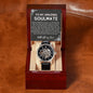 To My Soulmate Watch, Romantic Gift for Your Man, Sentimental Anniversary Gift for Boyfriend, Husband Birthday, Gift for Him 336f