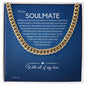 To My Soulmate Chain, Romantic Gift for Soulmate, Sentimental Anniversary Gift for Boyfriend, Husband Birthday, Gift for Him 331c