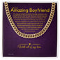 To My Boyfriend Chain, Romantic Gift for Boyfriend, Sentimental Anniversary Gift for Boyfriend, Boyfriend Birthday, Gift for Him 325e
