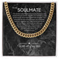 To My Soulmate Chain, Romantic Gift for Soulmate, Sentimental Anniversary Gift for Boyfriend, Husband Birthday, Gift for Him 332e
