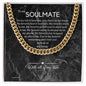To My Soulmate Chain, Romantic Gift for Soulmate, Sentimental Anniversary Gift for Boyfriend, Husband Birthday, Gift for Him 332d