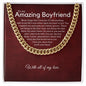 To My Boyfriend Chain, Romantic Gift for Boyfriend, Sentimental Anniversary Gift for Boyfriend, Boyfriend Birthday, Gift for Him 324b