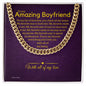 To My Boyfriend Chain, Romantic Gift for Boyfriend, Sentimental Anniversary Gift for Boyfriend, Boyfriend Birthday, Gift for Him 325d