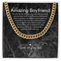 To My Boyfriend Chain, Romantic Gift for Boyfriend, Sentimental Anniversary Gift for Boyfriend, Boyfriend Birthday, Gift for Him 326f