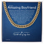 To My Boyfriend Chain, Romantic Gift for Boyfriend, Sentimental Anniversary Gift for Boyfriend, Boyfriend Birthday, Gift for Him 323c