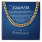 To My Soulmate Chain, Romantic Gift for Soulmate, Sentimental Anniversary Gift for Boyfriend, Husband Birthday, Gift for Him 331b