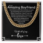 To My Boyfriend Chain, Romantic Gift for Boyfriend, Sentimental Anniversary Gift for Boyfriend, Boyfriend Birthday, Gift for Him 341a