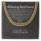 To My Boyfriend Cuban Link Chain, Romantic Gift for Boyfriend, Sentimental Anniversary Gift for Boyfriend, Boyfriend Birthday, Gift for Him. 321d