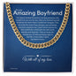 To My Boyfriend Chain, Romantic Gift for Boyfriend, Sentimental Anniversary Gift for Boyfriend, Boyfriend Birthday, Gift for Him 323e