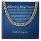 To My Boyfriend Chain, Romantic Gift for Boyfriend, Sentimental Anniversary Gift for Boyfriend, Boyfriend Birthday, Gift for Him 323a