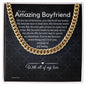 To My Boyfriend Cuban Link Chain, Romantic Gift for Boyfriend, Sentimental Anniversary Gift for Boyfriend, Boyfriend Birthday, Gift for Him. 322d