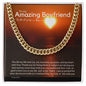 To My Boyfriend Cuban Link Chain, Romantic Gift for Boyfriend, Sentimental Anniversary Gift for Boyfriend, Boyfriend Birthday, Gift for Him 240d