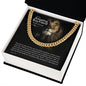 To My Boyfriend Cuban Link Chain, Romantic Gift for Boyfriend, Sentimental Anniversary Gift for Boyfriend, Boyfriend Birthday, Gift for Him 240e