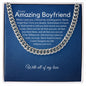 To My Boyfriend Chain, Romantic Gift for Boyfriend, Sentimental Anniversary Gift for Boyfriend, Boyfriend Birthday, Gift for Him 323a