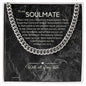 To My Soulmate Chain, Romantic Gift for Soulmate, Sentimental Anniversary Gift for Boyfriend, Husband Birthday, Gift for Him 332a