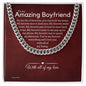 To My Boyfriend Chain, Romantic Gift for Boyfriend, Sentimental Anniversary Gift for Boyfriend, Boyfriend Birthday, Gift for Him 324d