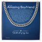 To My Boyfriend Chain, Romantic Gift for Boyfriend, Sentimental Anniversary Gift for Boyfriend, Boyfriend Birthday, Gift for Him 323e