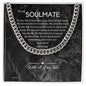 To My Soulmate Chain, Romantic Gift for Soulmate, Sentimental Anniversary Gift for Boyfriend, Husband Birthday, Gift for Him 332d