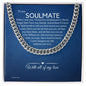 To My Soulmate Chain, Romantic Gift for Soulmate, Sentimental Anniversary Gift for Boyfriend, Husband Birthday, Gift for Him 331a